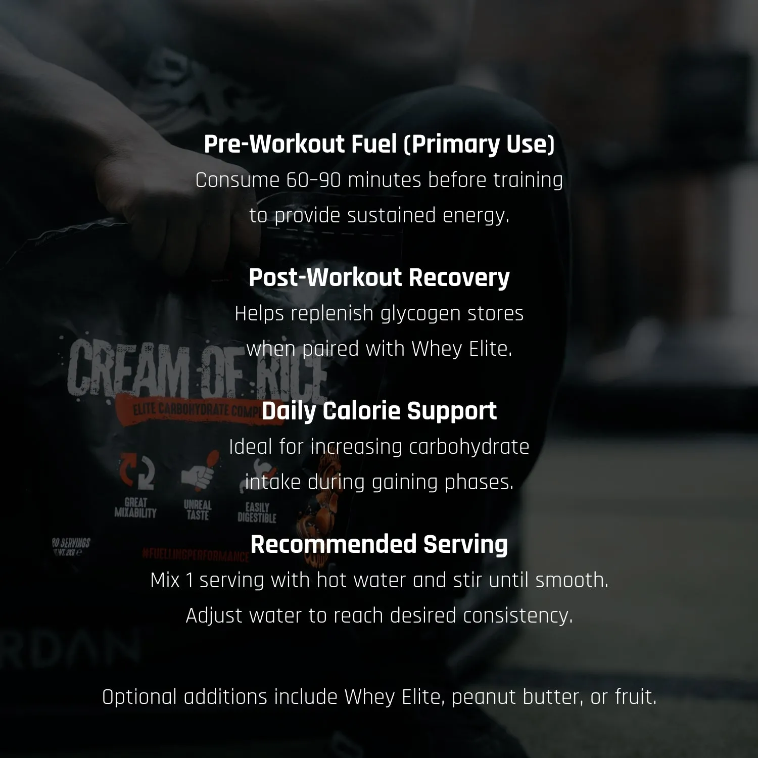 Conteh Sports Cream of Rice kulhydrat salted caramel energi