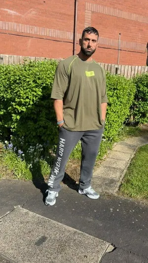 Trained by JP Raglan Tee T-shirt Taupe Lime