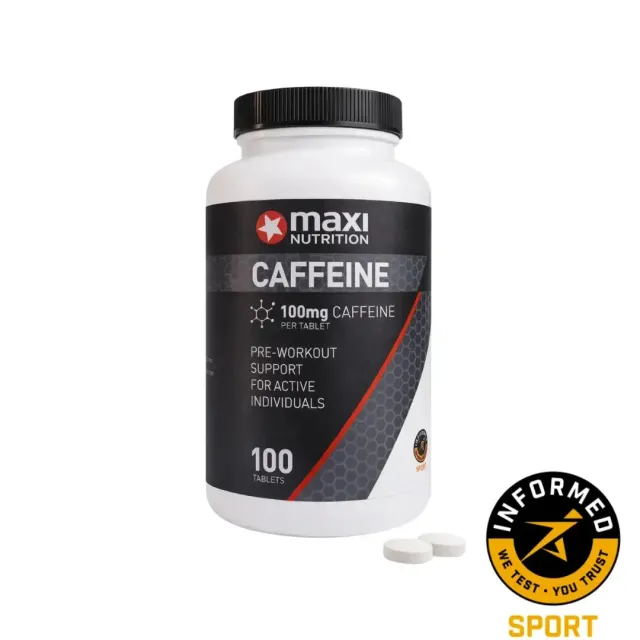 MaxiNutrition Caffeine tabletter 100x100mg koffein
