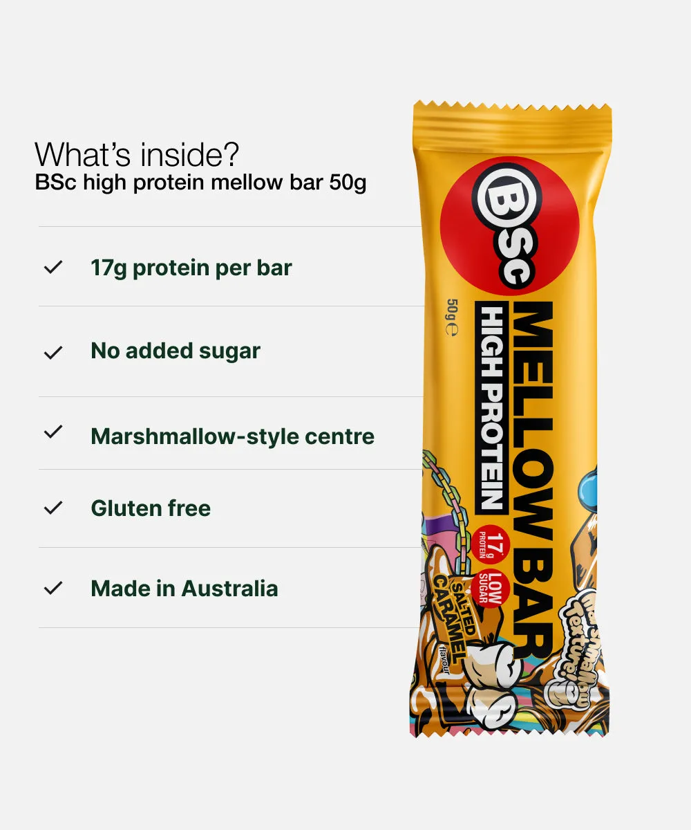 BSc Mellow Proteinbar 12-pak Strawberry 17g Protein Glutenfri