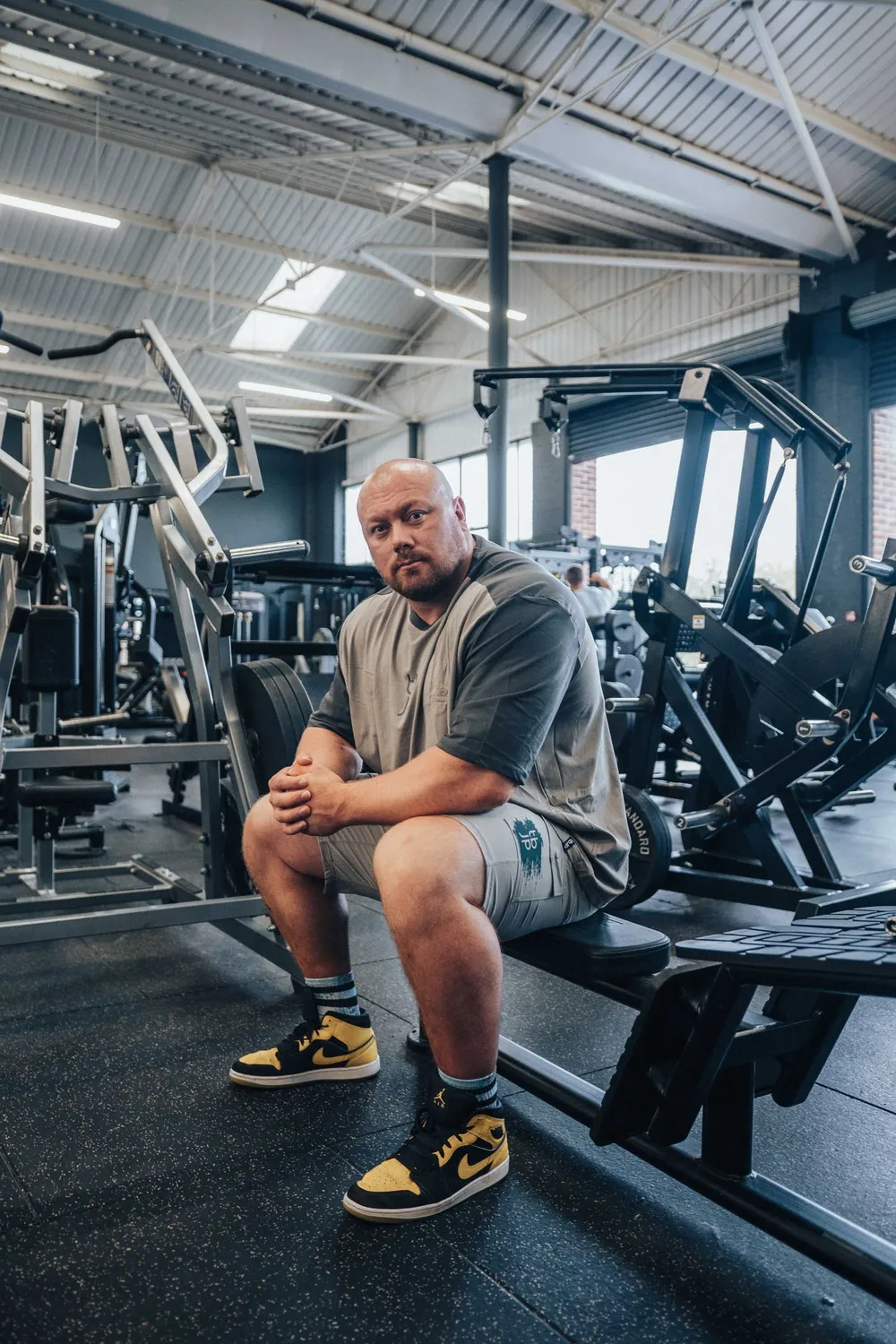 Trained by JP UTILITY01 cargo shorts lysegrå