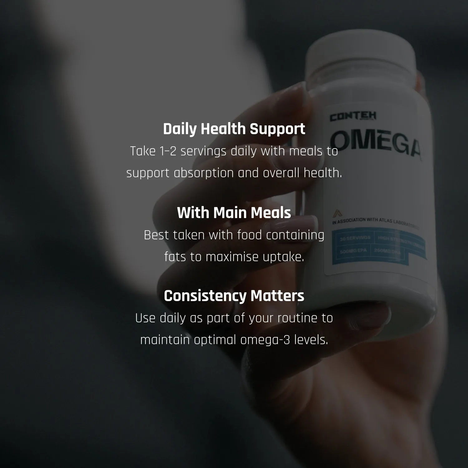 Conteh Sports Omega-3 fiskeoliekapsler 90 stk
