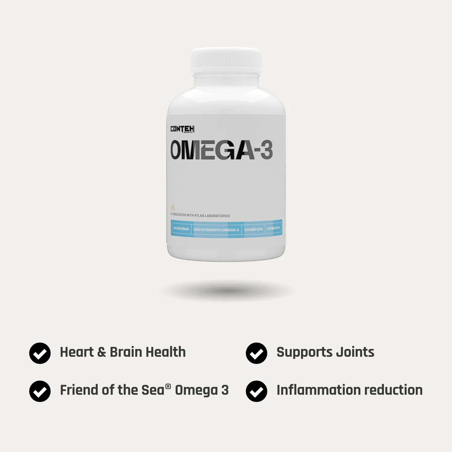 Conteh Sports Omega-3 fiskeolie kapsler 30 portioner 800 mg