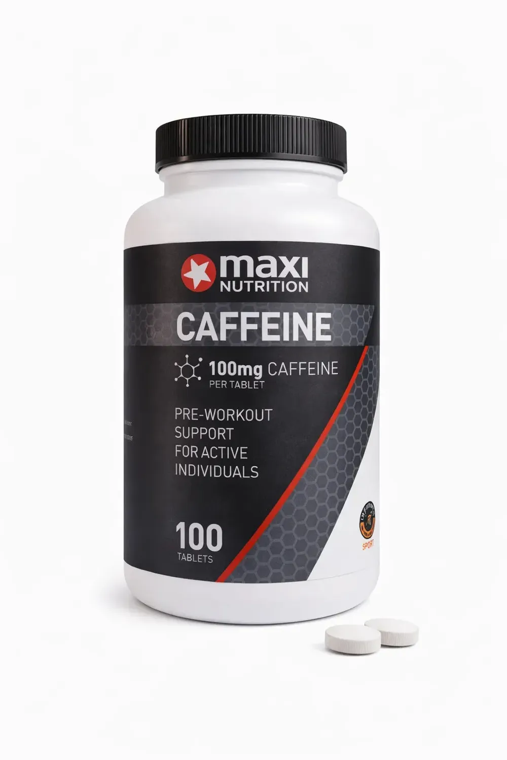 MaxiNutrition Caffeine tabletter 100x100mg koffein