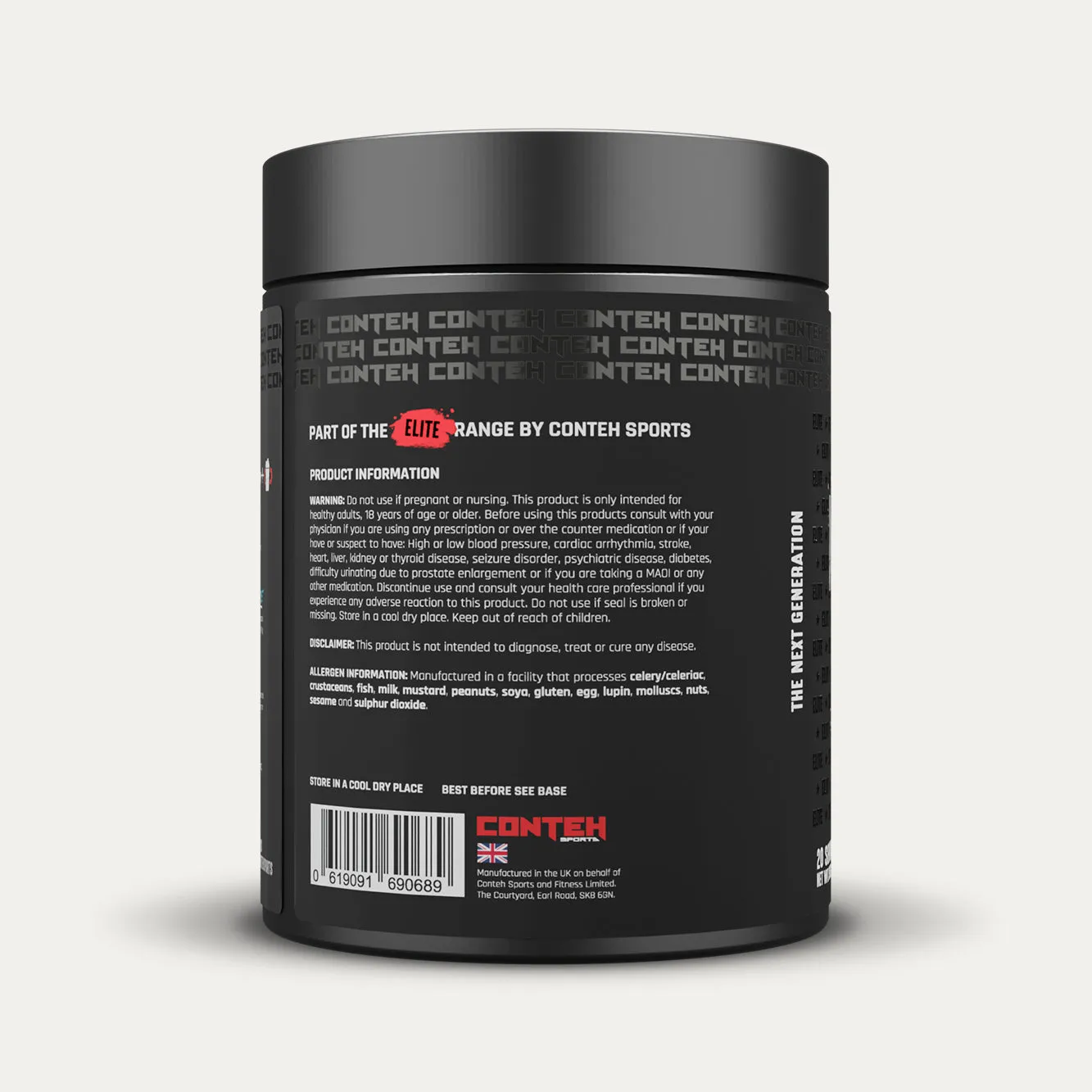Conteh Sports Mega Pump Elite pre-workout koffeinfri Grape