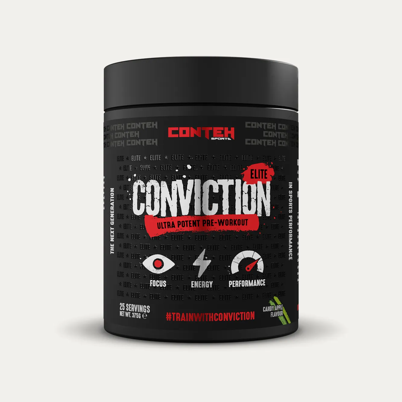 Conteh Sports Conviction Elite Pre-Workout Candy Apple 350mg koffein