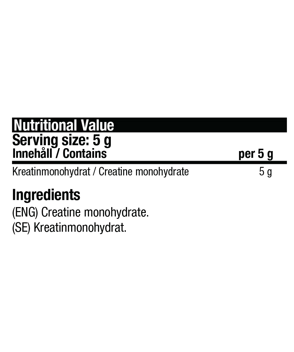 BSc Pure Creatine kreatinpulver vegansk uden sukker