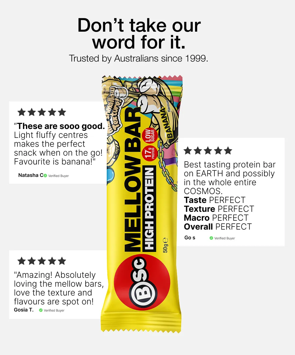 BSc Mellow Proteinbar 12-pak Strawberry 17g Protein Glutenfri