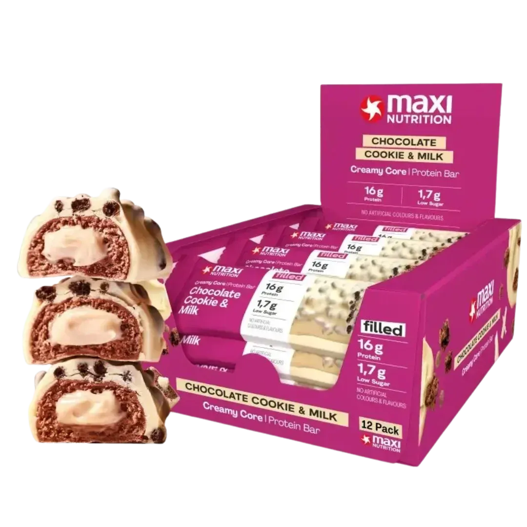 MaxiNutrition Creamy Core proteinbar hasselnød 12x45g lav sukker