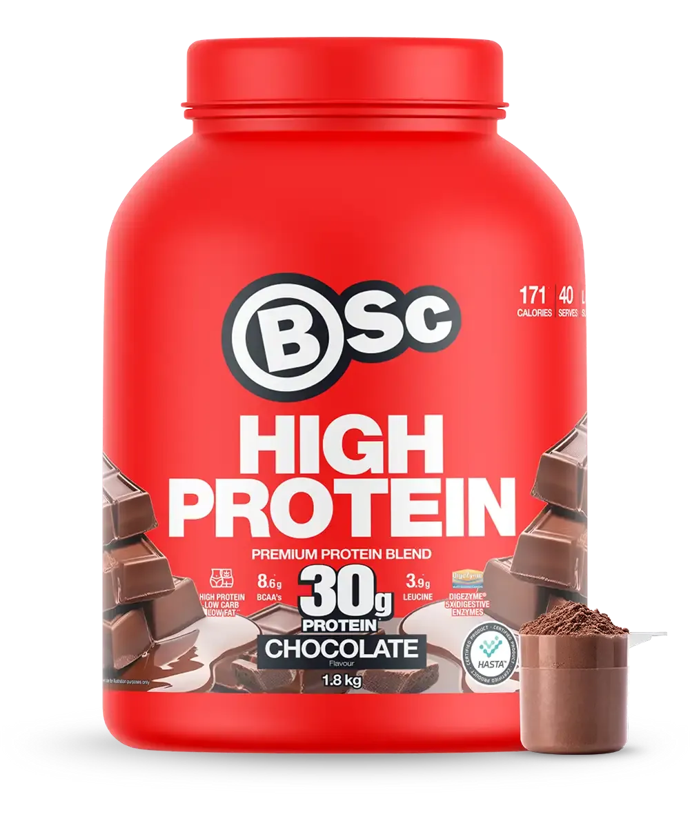 BSc High Protein proteinpulver 1,8 kg vanilje hurtig+langsom