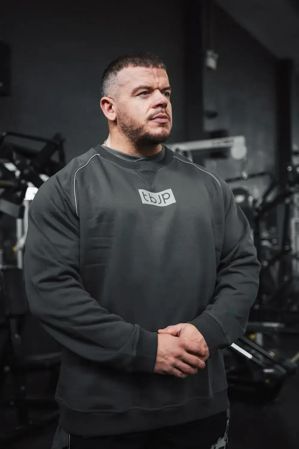 Trained by JP Raglan sweater grå unisex bomuldsfleece
