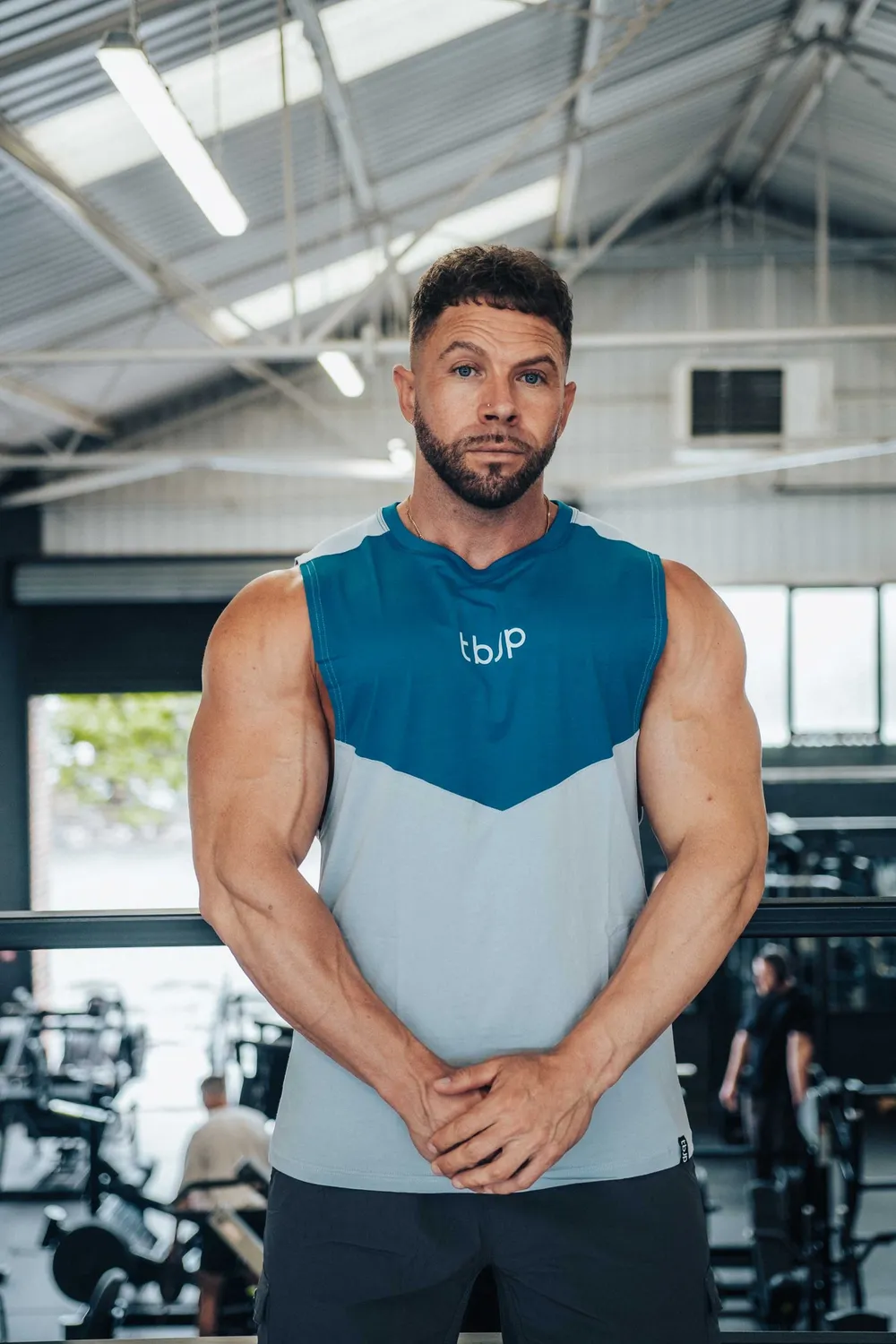 Trained by JP UTILITY01 Tanktop Baby Blue Electric Blue