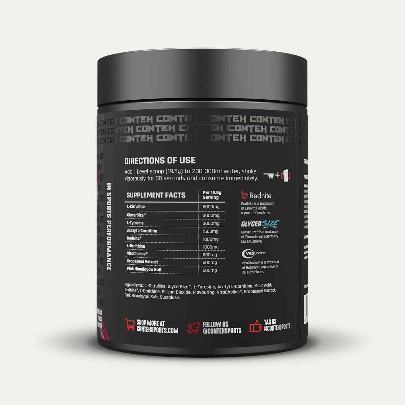 Conteh Sports Mega Pump Elite pre-workout koffeinfri Grape