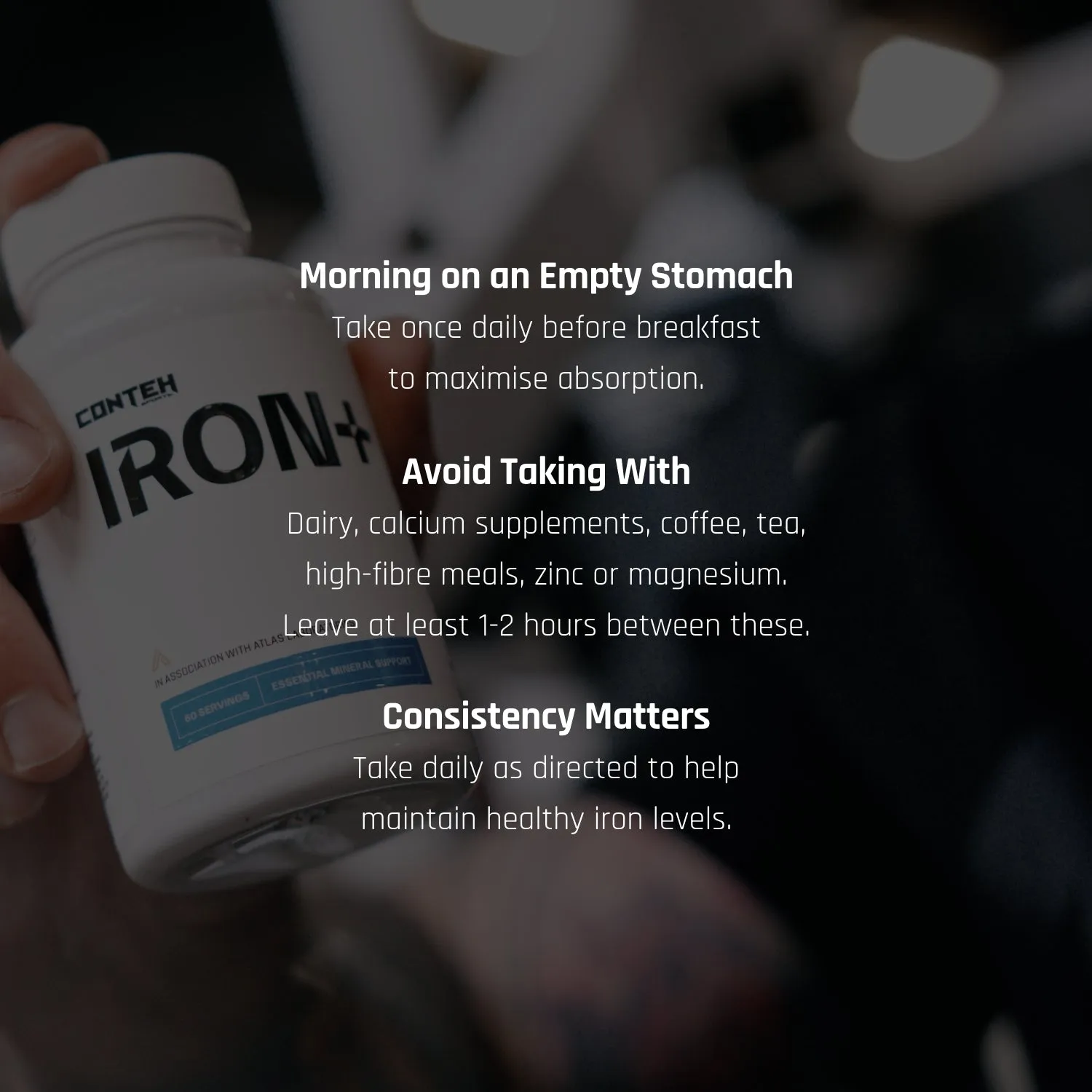 Conteh Sports Iron+ jernkapsler 36mg daglig dosis