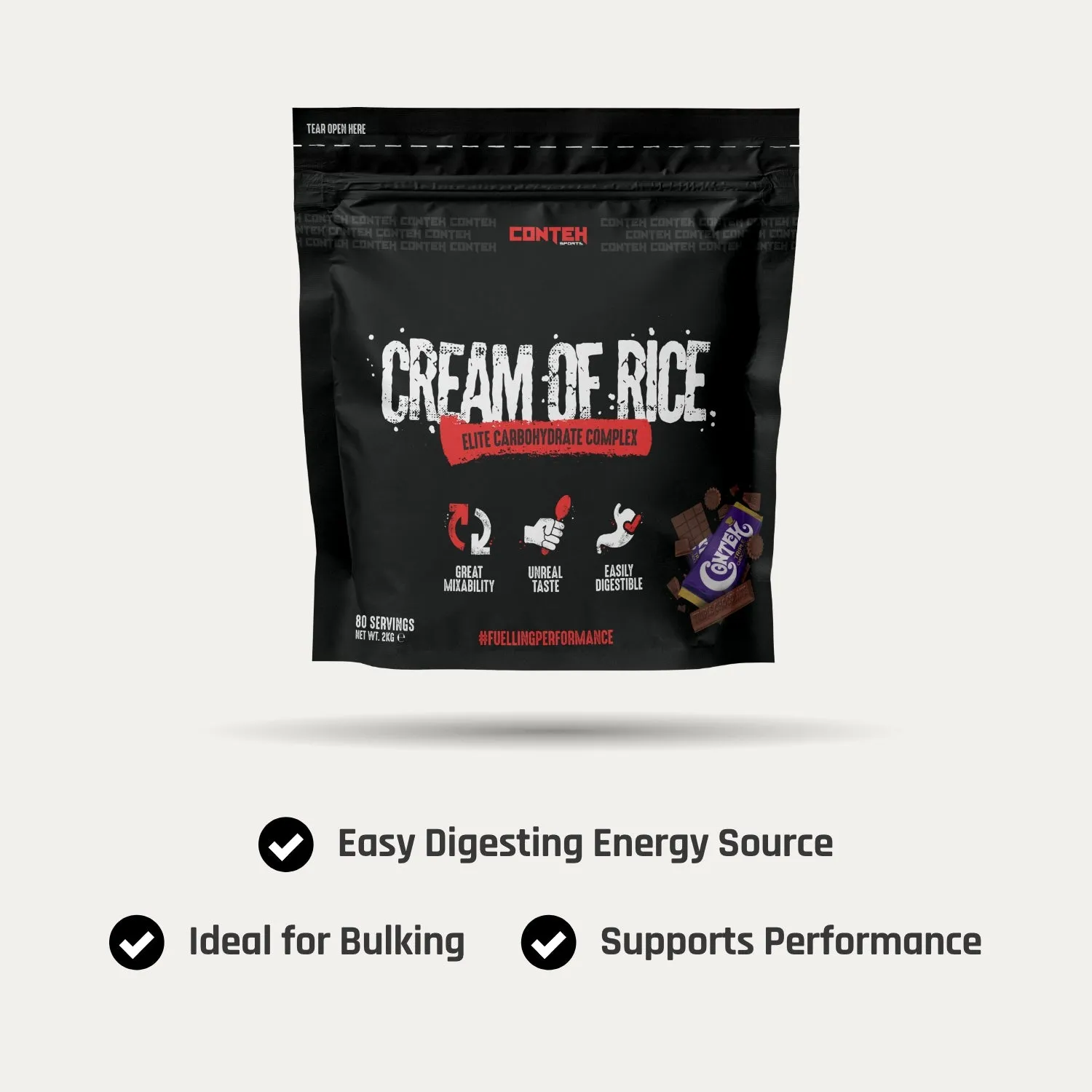 Conteh Sports Cream of Rice kulhydrat salted caramel energi