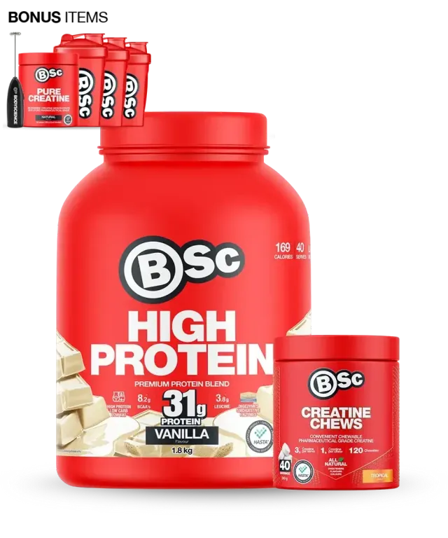 BSc High Protein Bundle Welcome proteinpulver chokolade 3 shakere