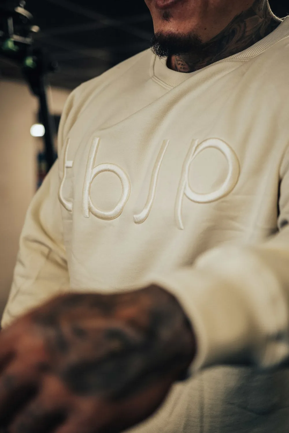 Trained by JP UTILITY01 Sweatshirt Cream Broderet