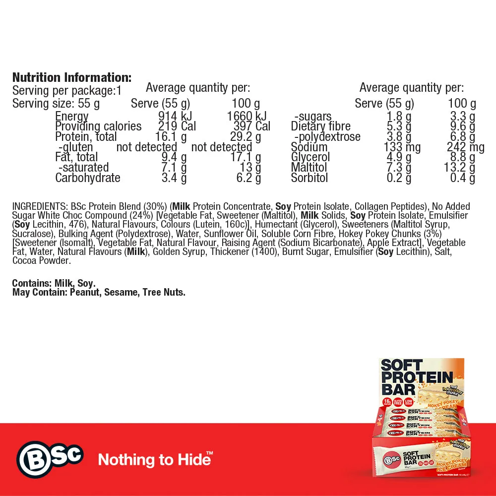 BSc Soft Protein Bar proteinbar 12 stk 16g protein