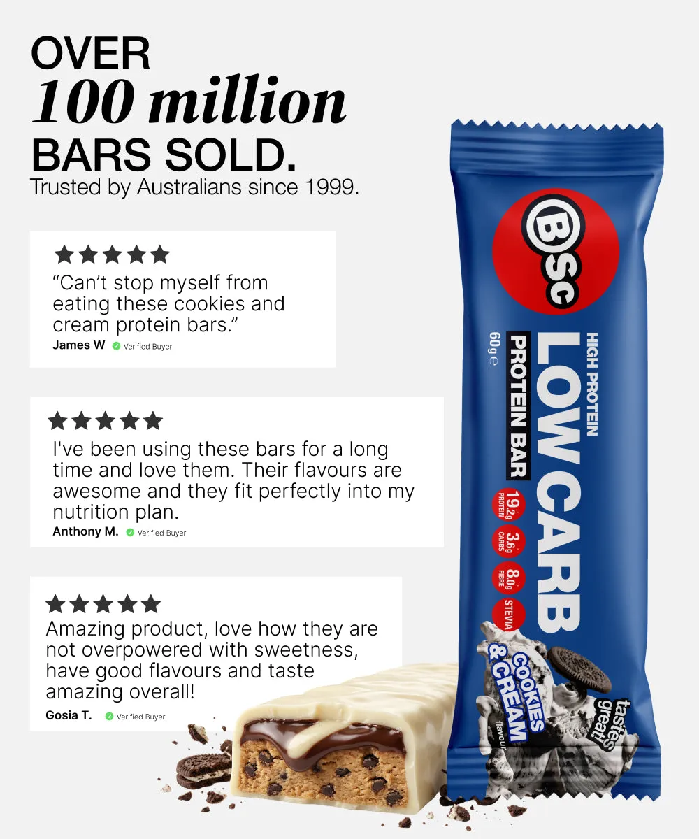 BSc High Protein Low Carb Bar 12 pak proteinbar 60g lowcarb