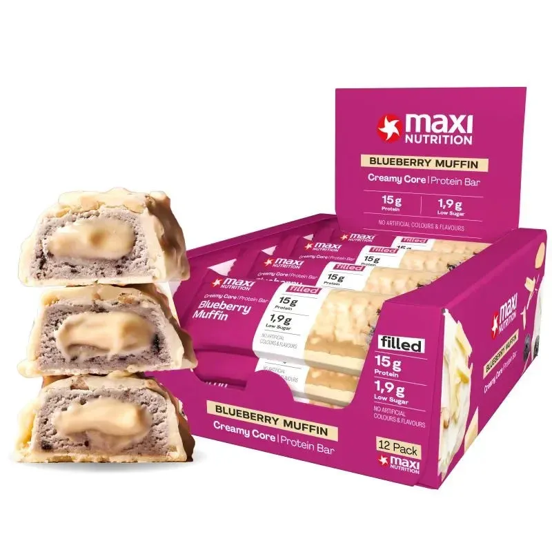 MaxiNutrition Creamy Core proteinbar hasselnød 12x45g lav sukker