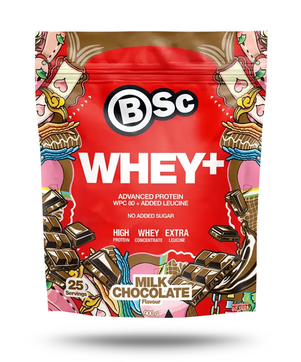 BSc Whey+ proteinpulver milk chocolate