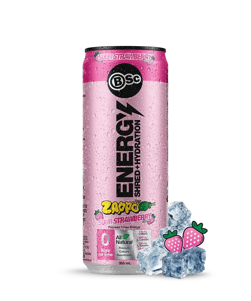 BSc Energy Shred+Hydration Zappo energidrik Sour Grape 12-pak