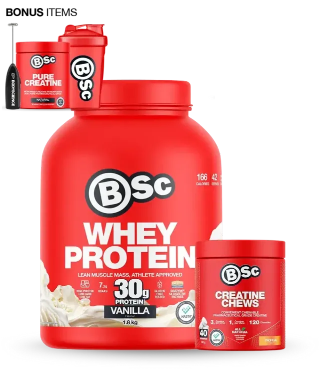 BSc Whey Protein Bundle proteinpulver kreatin chokolade