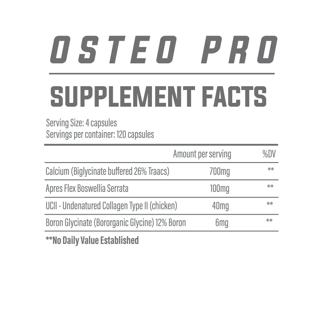 Trained by JP Osteo Pro Kosttilskud 4 Kapsler Daglig