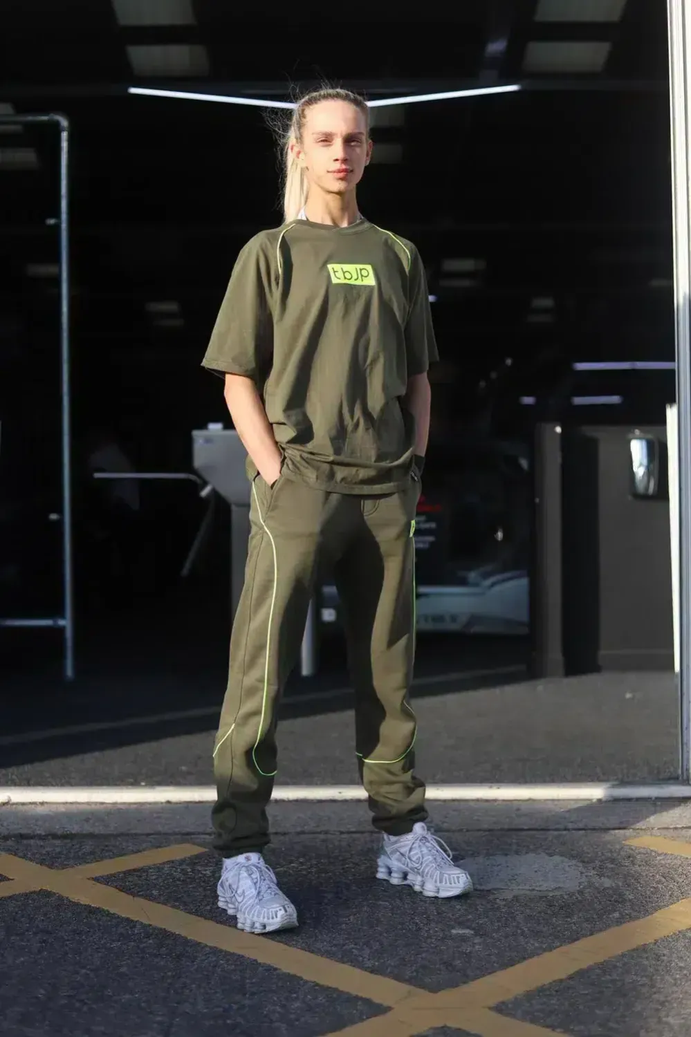 Trained by JP Raglan Tee T-shirt Taupe Lime