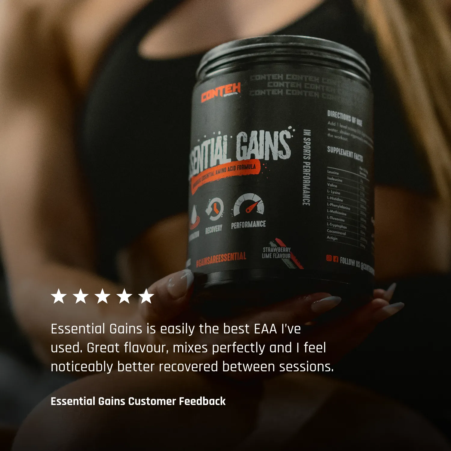 Conteh Sports Essential Gains EAA pulver berry