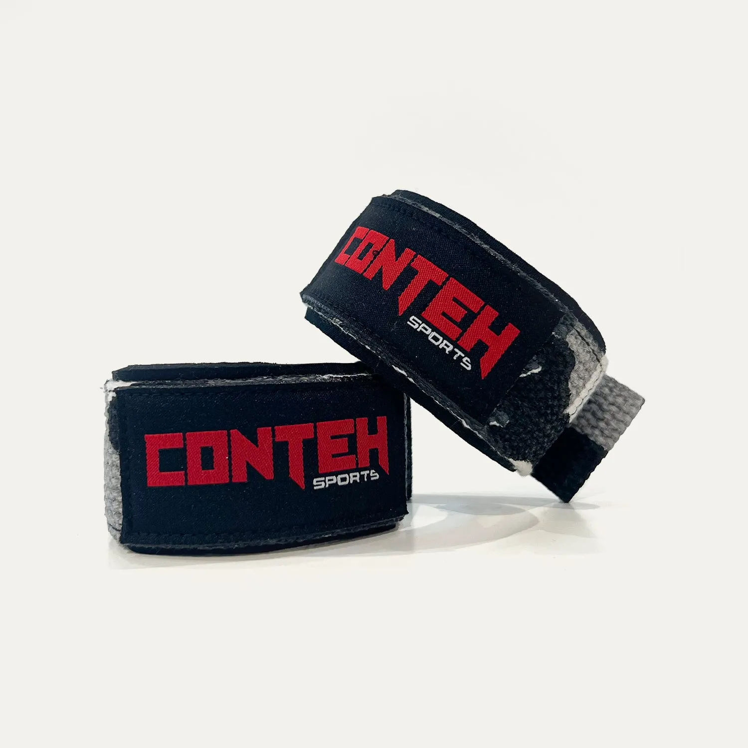 Conteh Sports Lifting Straps træningsstropper Sort bomuld