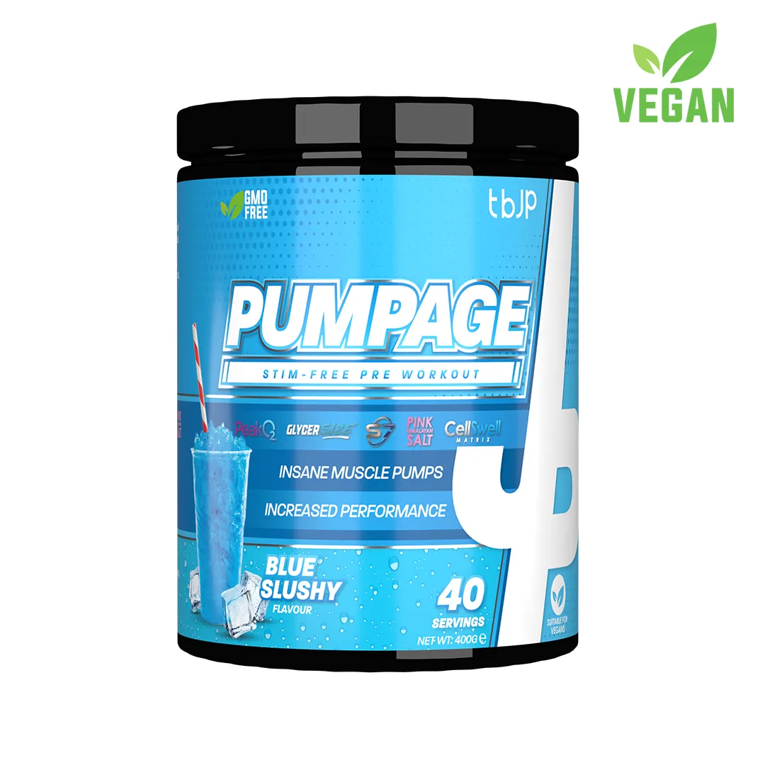 Trained by JP Pumpage stim-fri pre workout 10 g scoop