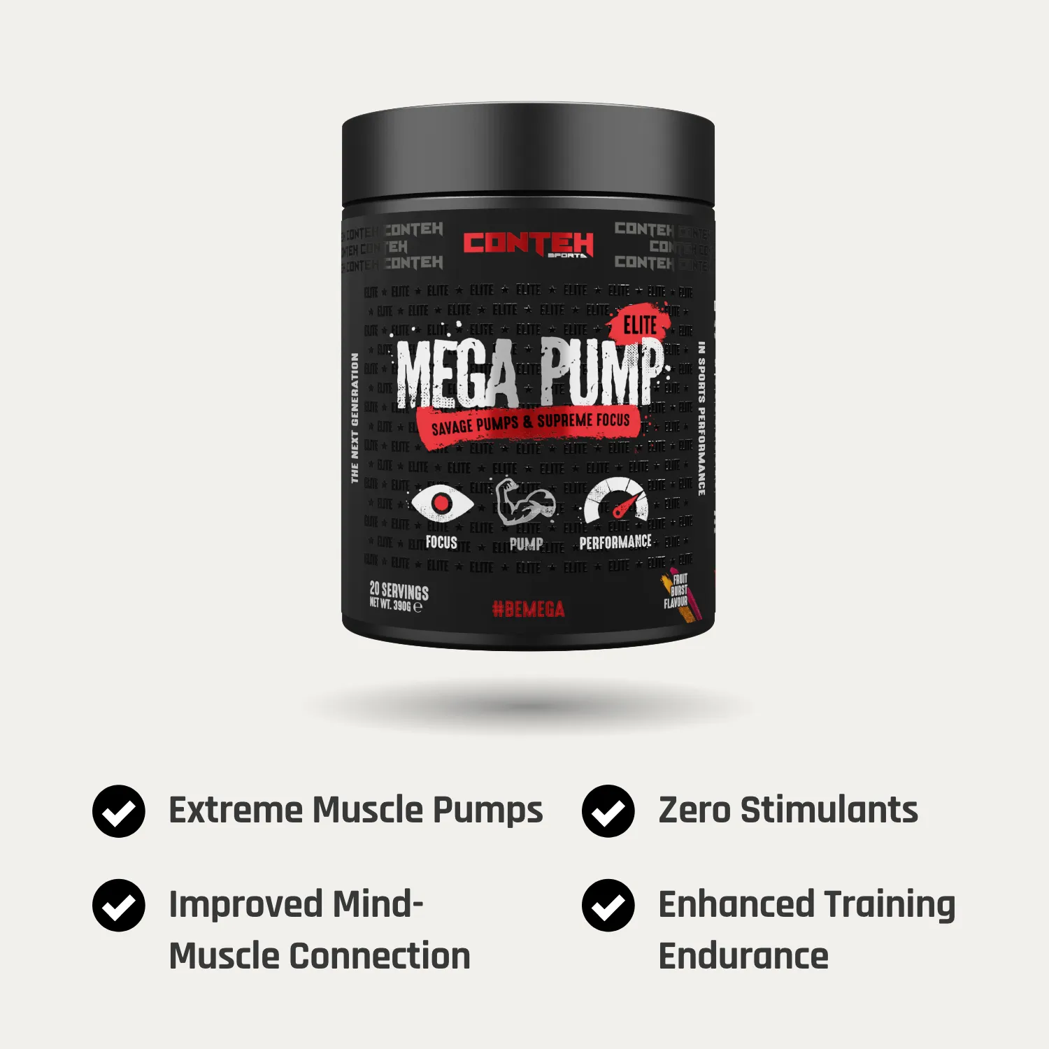 Conteh Sports Mega Pump Elite pre-workout 19,5 g portion