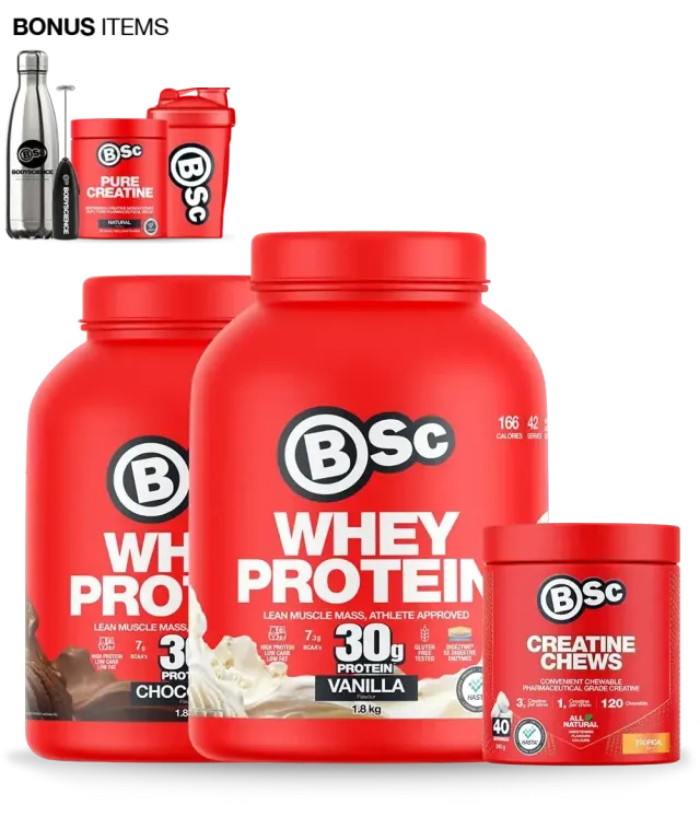 BSc Whey Protein Bundle Large proteinpulver 2x1,8 kg vanilje