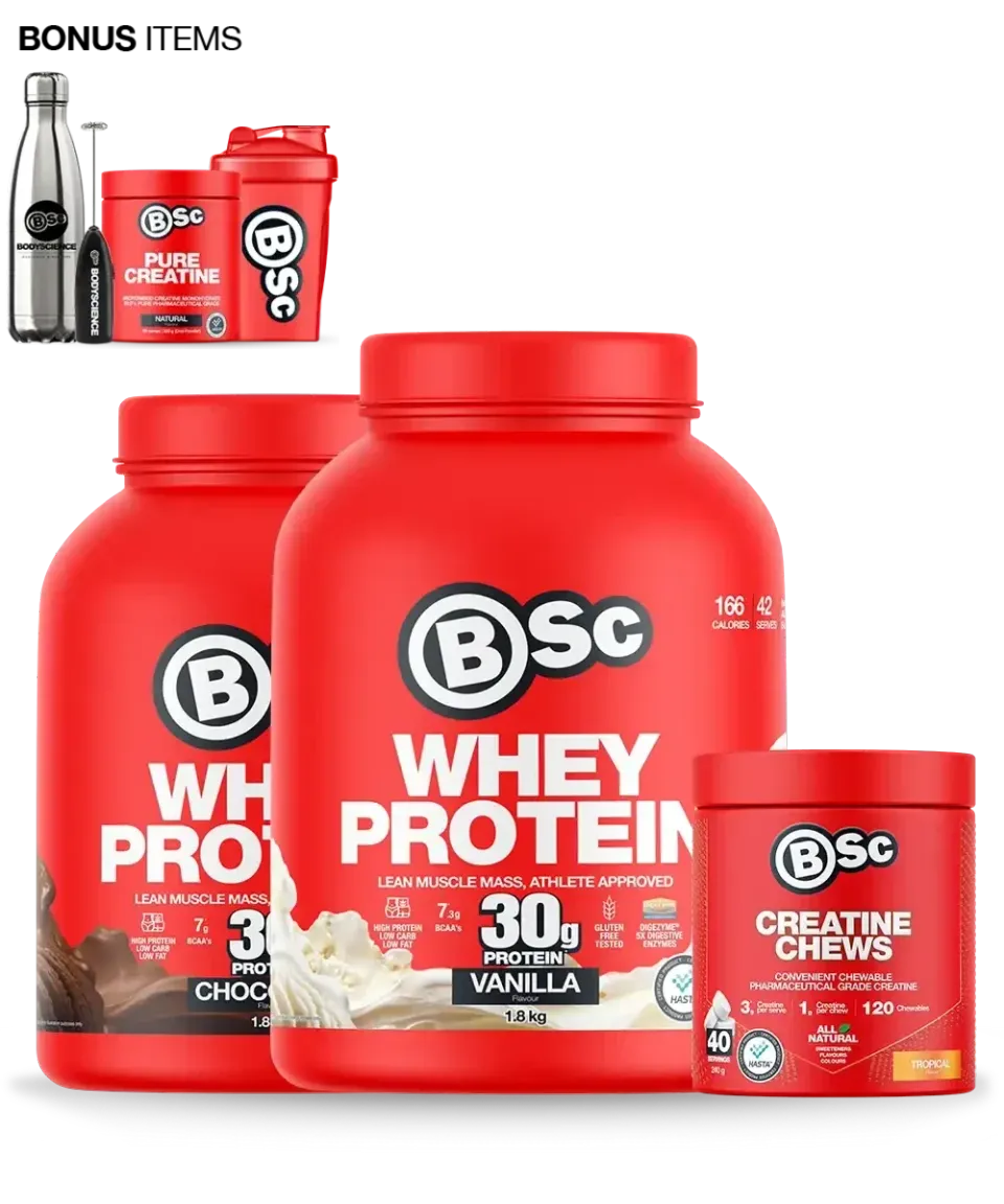 BSc Whey Protein Bundle Large proteinpulver 2x1,8 kg vanilje