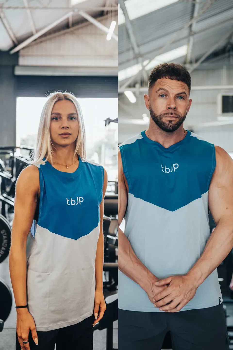 Trained by JP UTILITY01 Tanktop Baby Blue Electric Blue