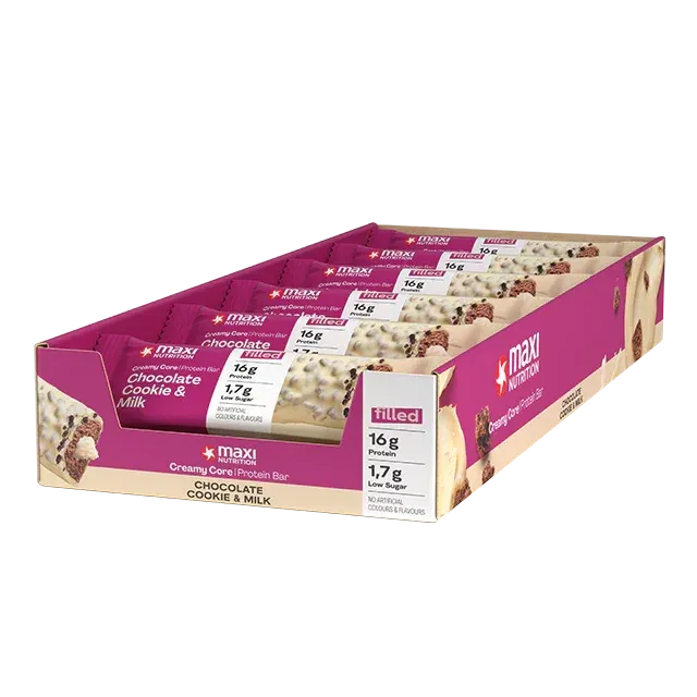 MaxiNutrition Creamy Core proteinbar 12x45g chokolade 15g prot