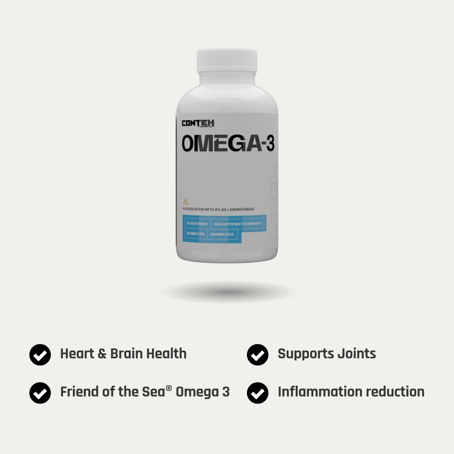 Conteh Sports Omega-3 fiskeolie kapsler 30 portioner 800 mg