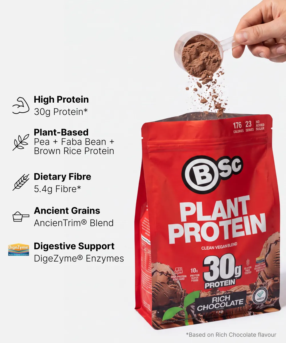 BSc Clean Plant Protein Bundle planteprotein vanilje 2x1kg