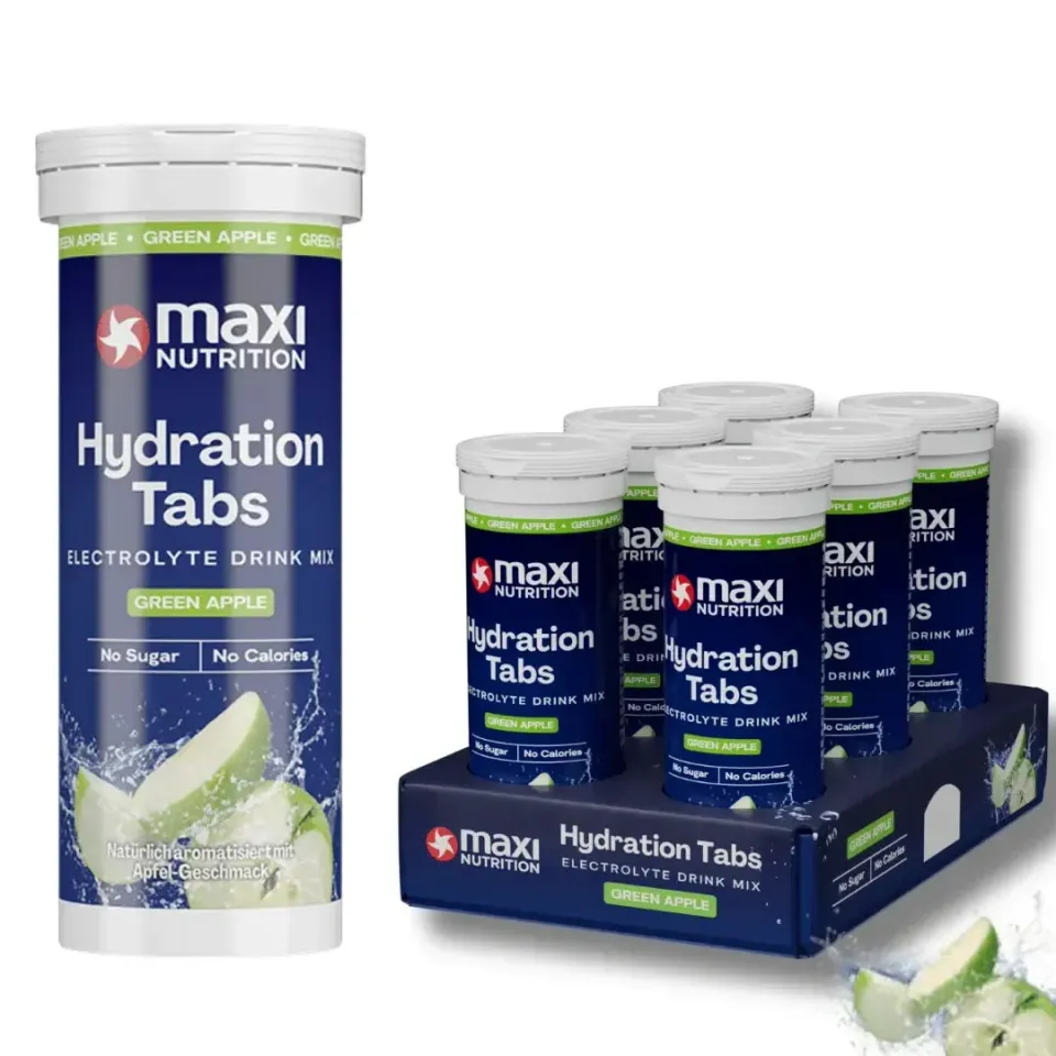 MaxiNutrition Hydration elektrolyt tabs grøn æble 60 stk