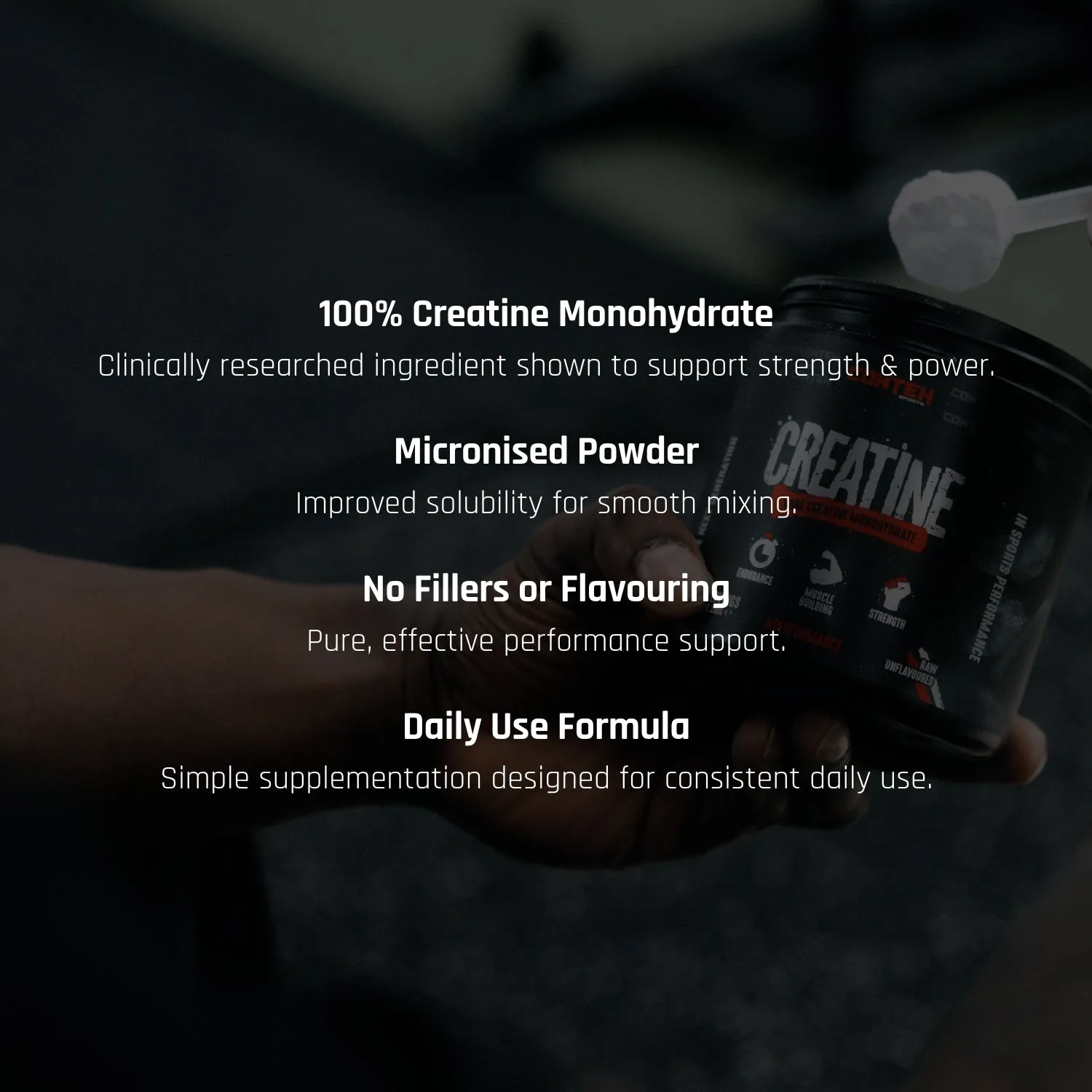Conteh Sports Creatine Monohydrate kreatin 150g 30 portioner