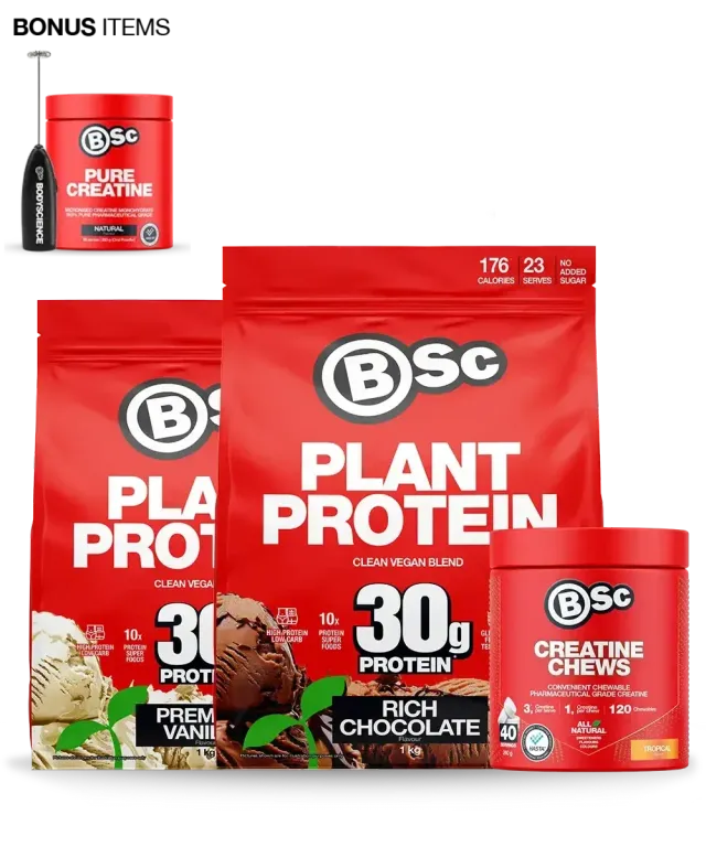 BSc Clean Plant Protein Bundle planteprotein vanilje 2x1kg