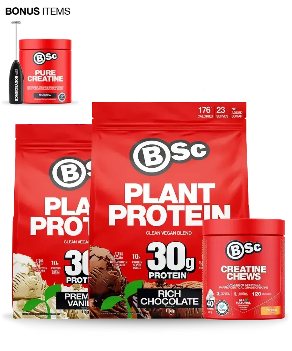 BSc Clean Plant Protein Bundle planteprotein vanilje 2x1kg