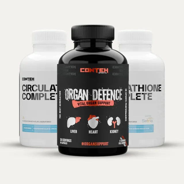 Conteh Sports Elite Health Stack bundle 3 bøtter kapsler