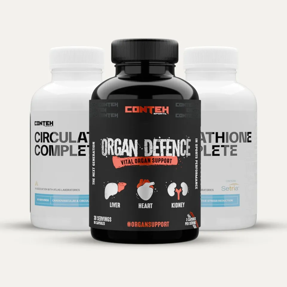 Conteh Sports Elite Health Stack bundle 3 bøtter kapsler