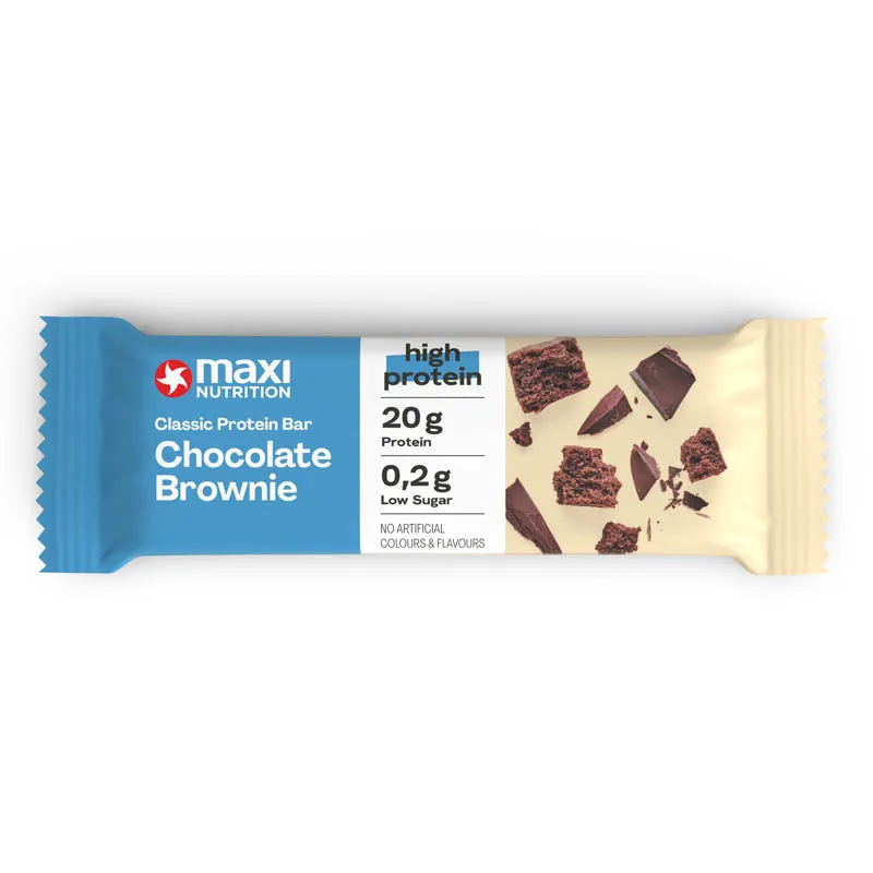 MaxiNutrition Classic proteinbar chocolate brownie 40g 20g protein