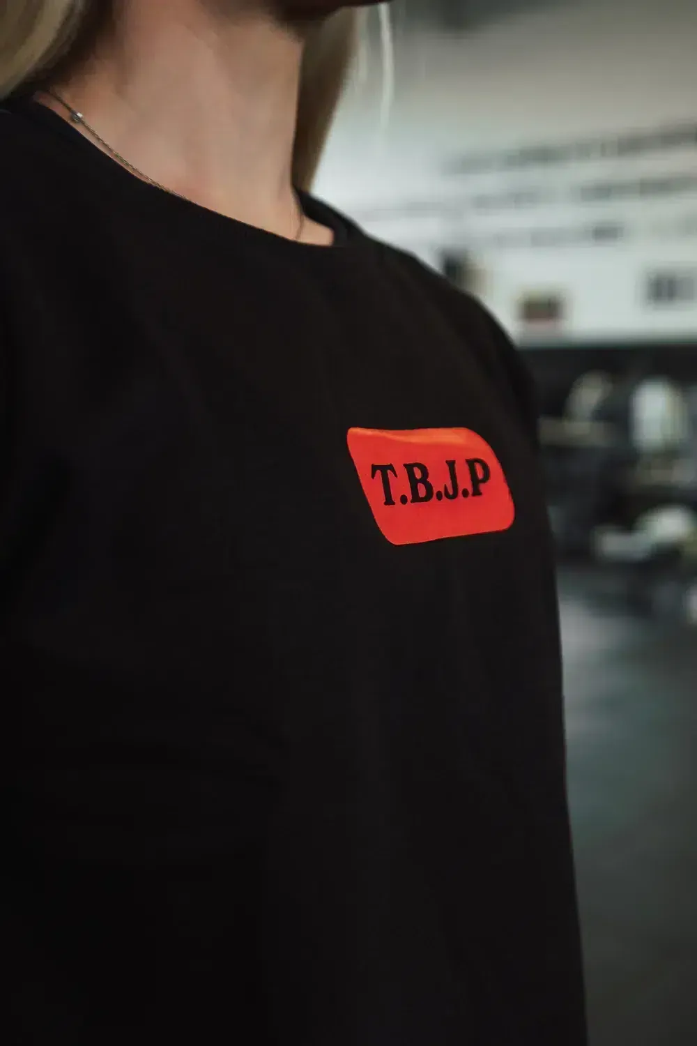 Trained by JP Hard Work Wins sweater sort rød bomuld