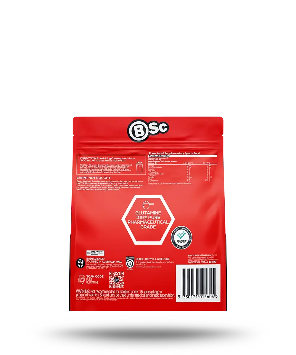 BSc Supplements Pure Glutamine glutaminpulver 120g Natural