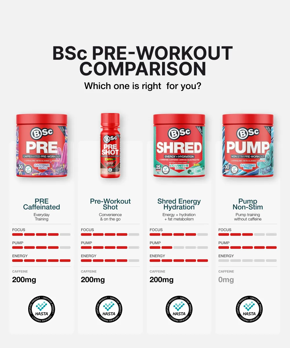 BSc PRE Pre-Workout Pulver 300g Red Sour Snakes Koffein