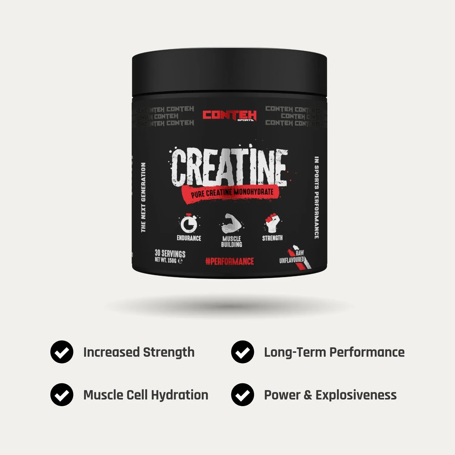 Conteh Sports Creatine Monohydrate kreatin 150g 30 portioner